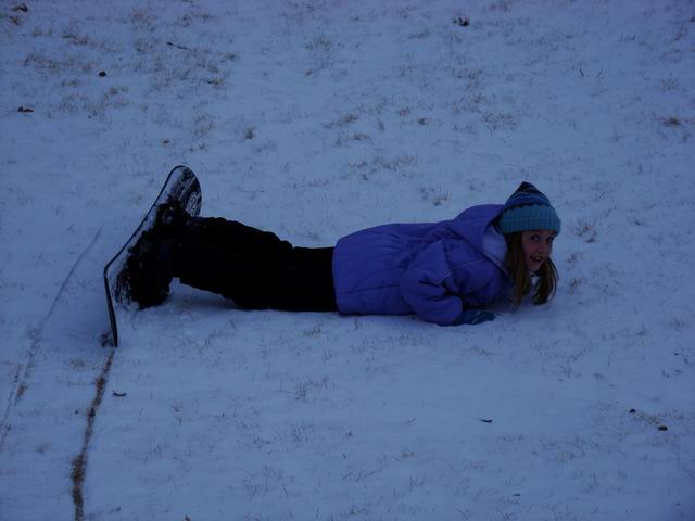 kayleen with her snow board...