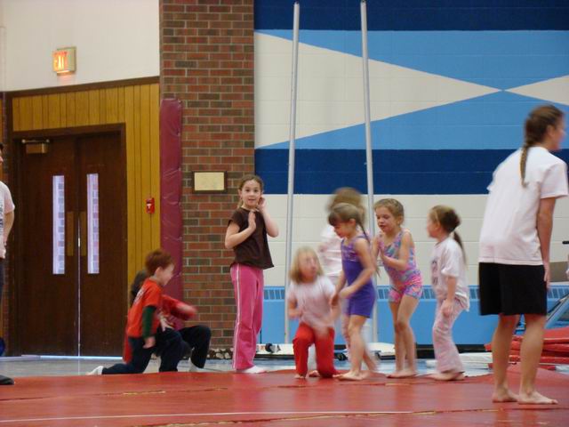 kayleen doing gymnastics...